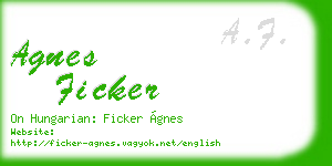 agnes ficker business card